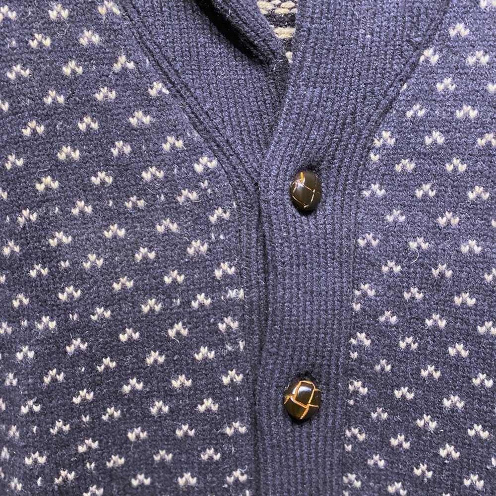 Men’s blue cardigan sweater